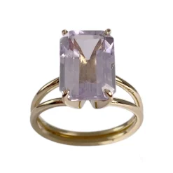Bague d'occasion or 750 jaune amethyste