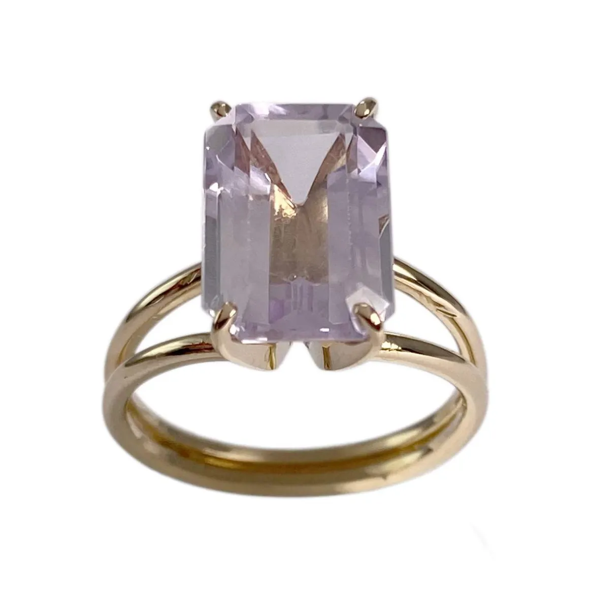 Bague d'occasion or 750 jaune amethyste