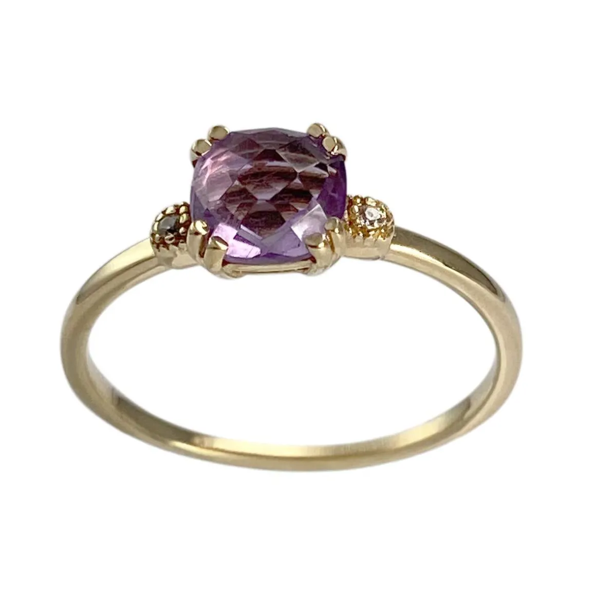 Bague d'occasion or 750 jaune amethystezirconias