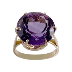 Bague d'occasion or 750 jaune amethyste
