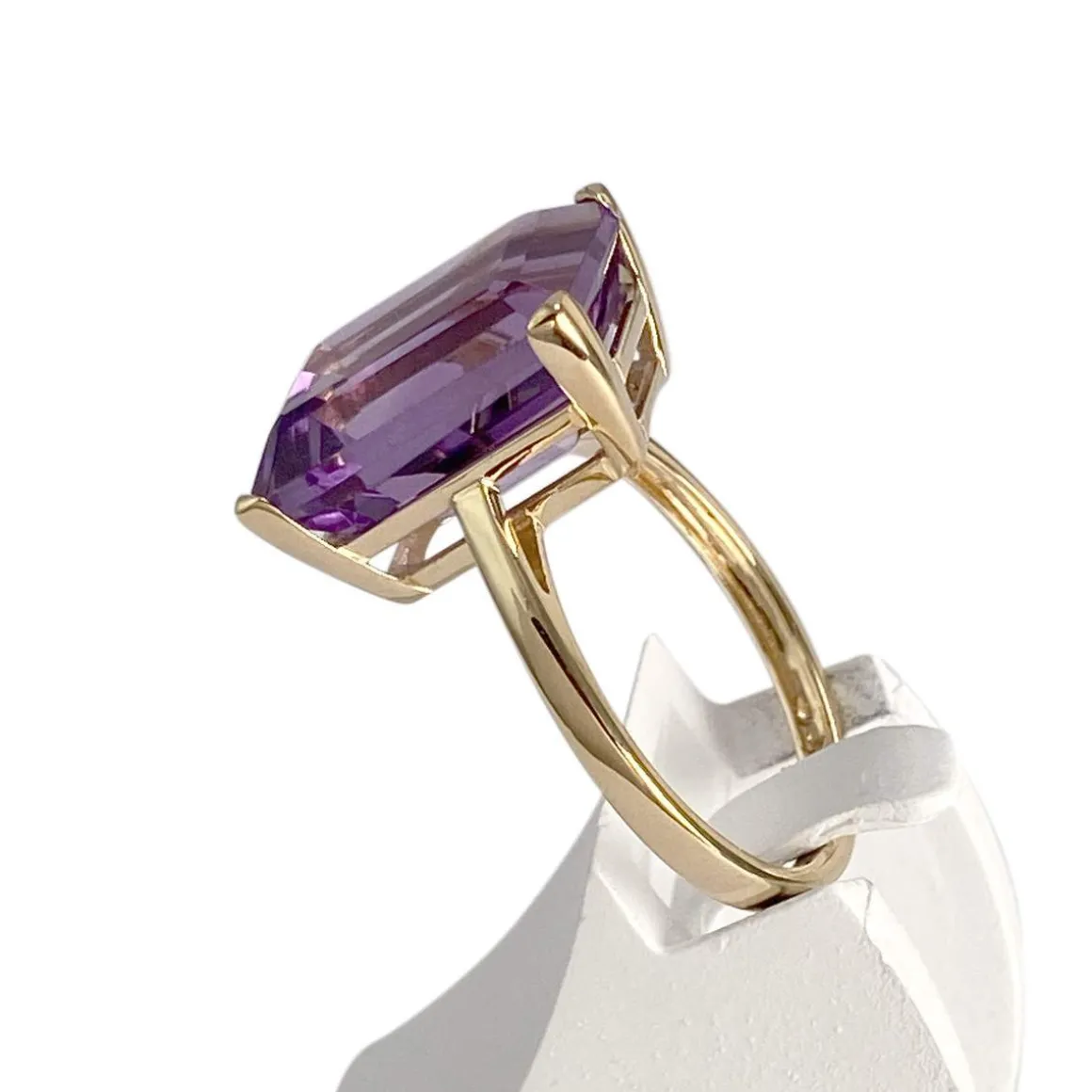 Bague d'occasion or 750 jaune amethyste