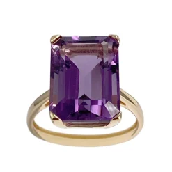 Bague d'occasion or 750 jaune amethyste