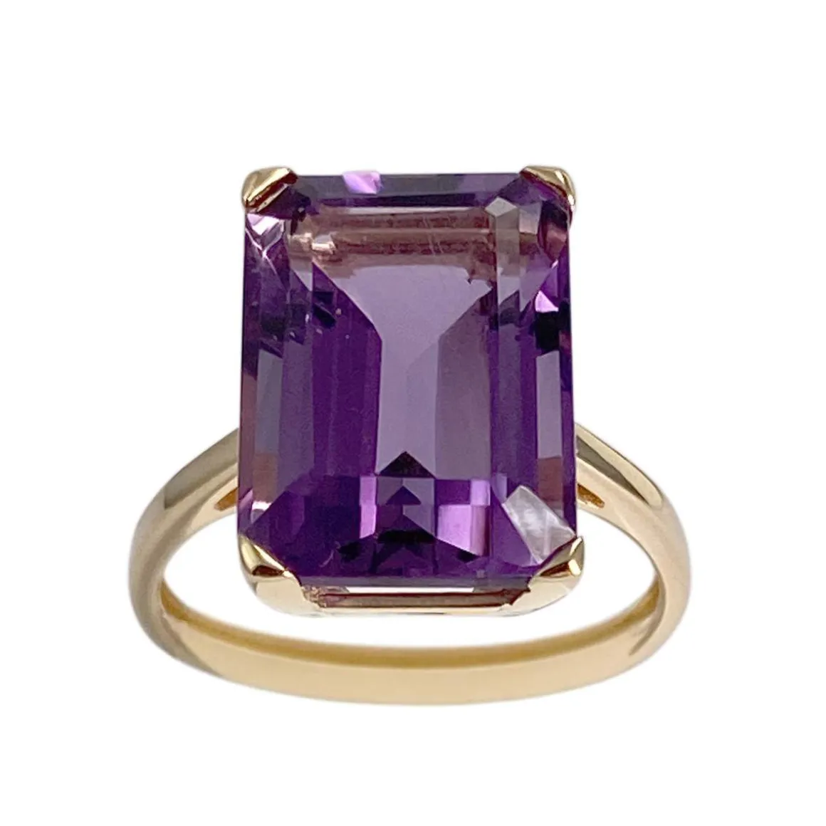 Bague d'occasion or 750 jaune amethyste