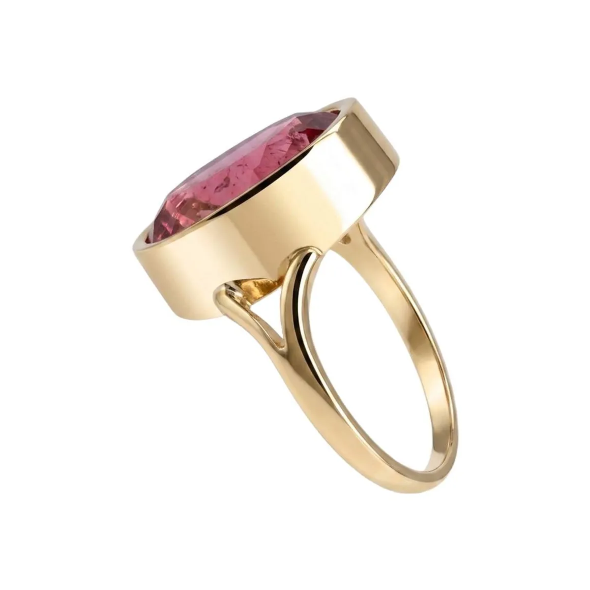 Bague d'occasion or 750 jaune améthyste
