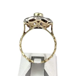 Bague d'occasion or 750 jaune argent 925 saphir diamants