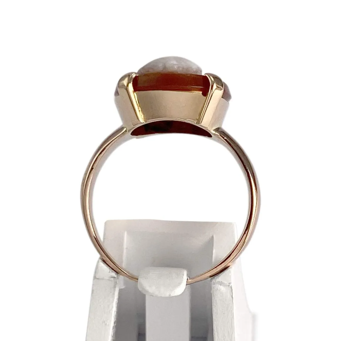 Bague d'occasion or 750 jaune camee