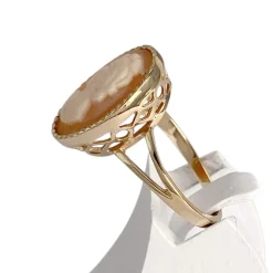 Bague d'occasion or 750 jaune camee