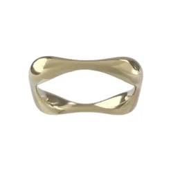 Bague d'occasion or 585 jaune carrée