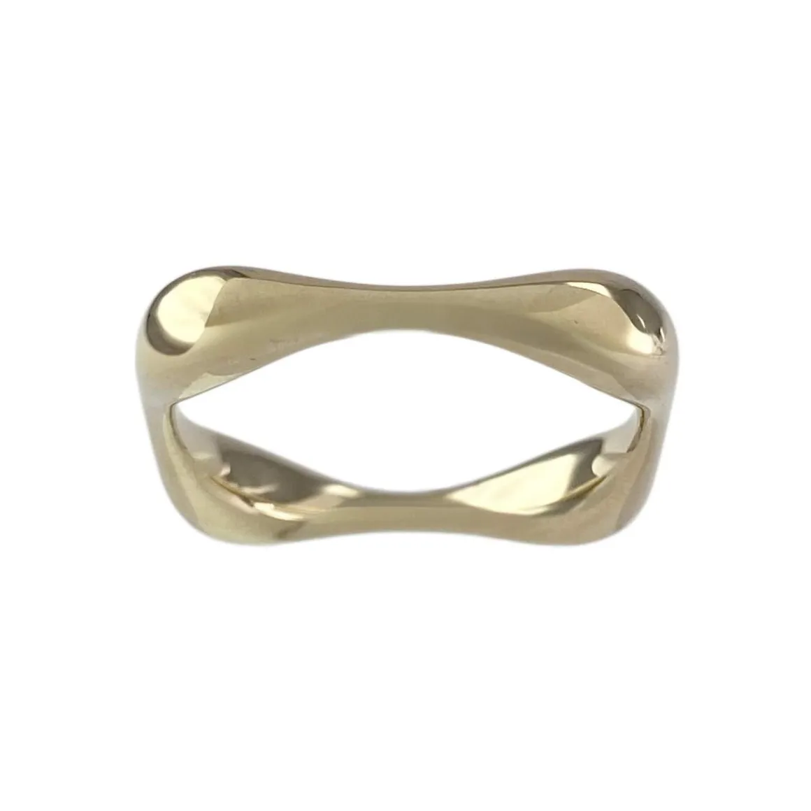 Bague d'occasion or 585 jaune carrée