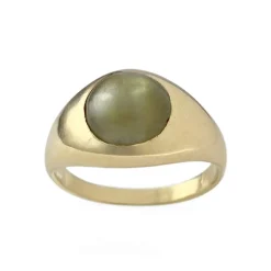 Bague d'occasion or 750 jaune chrysobéryl oeil de chat