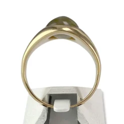 Bague d'occasion or 750 jaune chrysobéryl oeil de chat