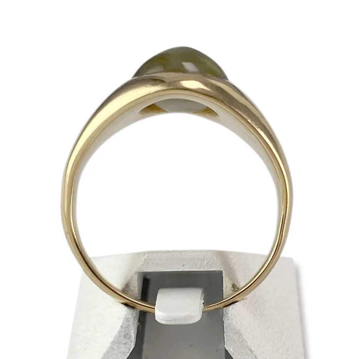 Bague d'occasion or 750 jaune chrysobéryl oeil de chat