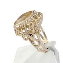 Bague d'occasion or 750 jaune citrine