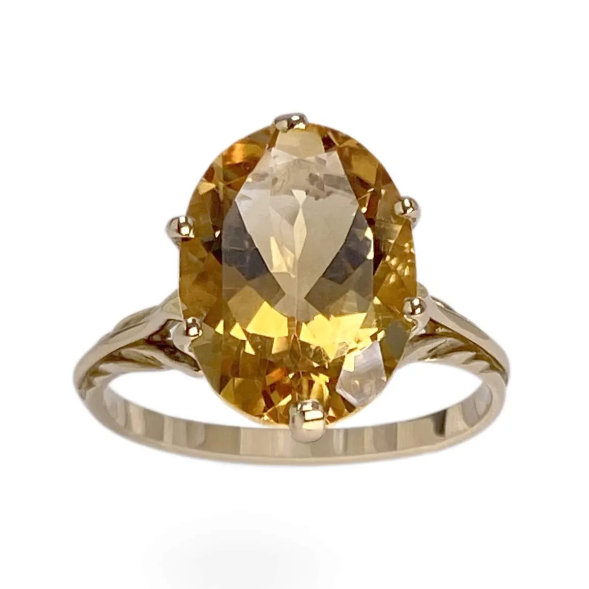 Bague d'occasion or 750 jaune citrine