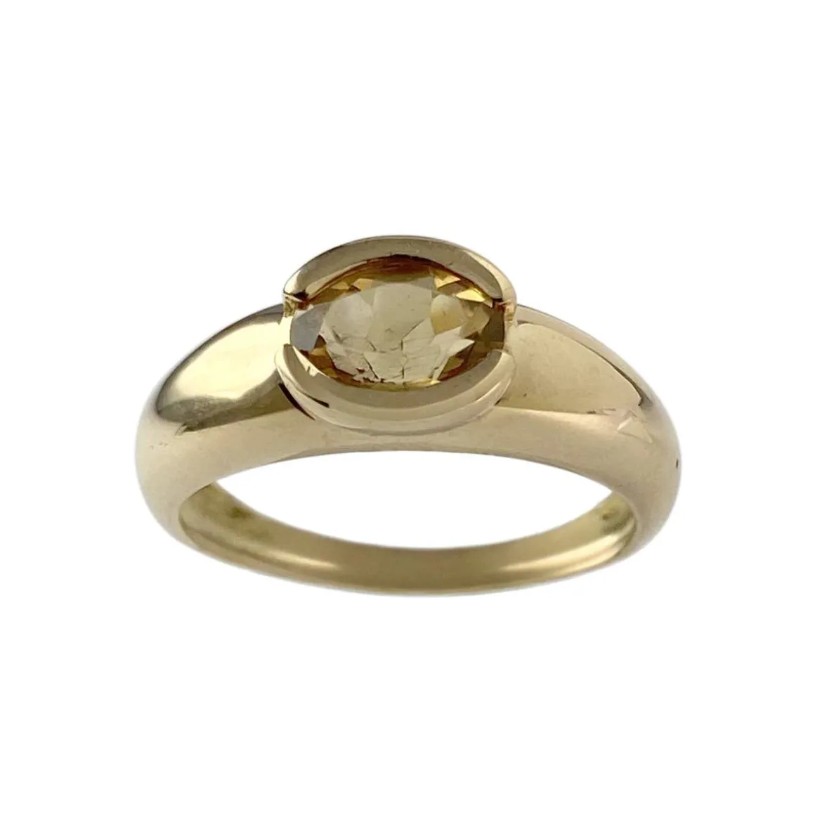 Bague d'occasion or 750 jaune citrine