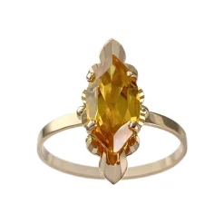 Bague d'occasion or 750 jaune corindon synthetique