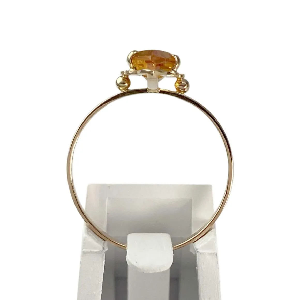 Bague d'occasion or 750 jaune corindon synthetique