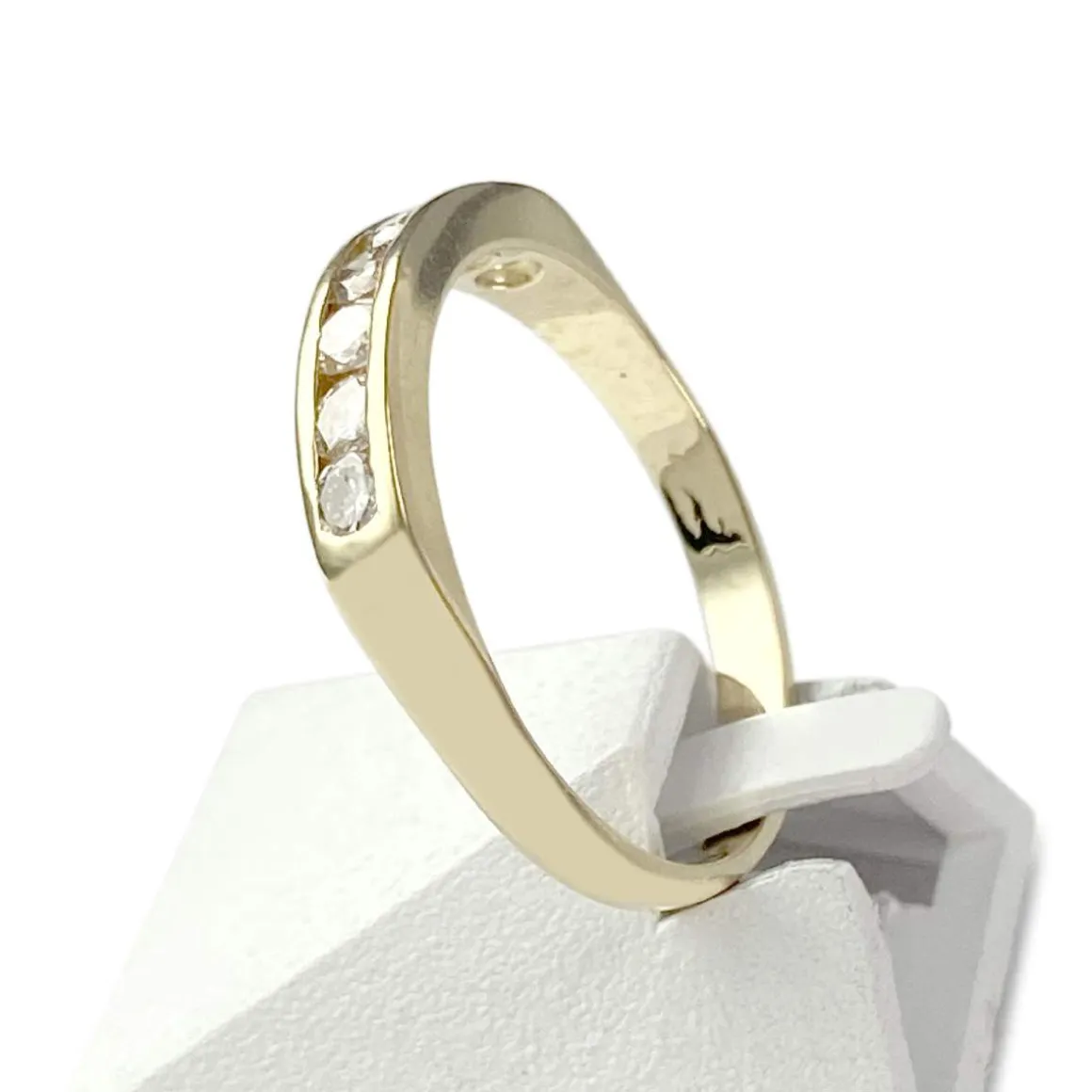 Bague d'occasion or 750 jaune diamants