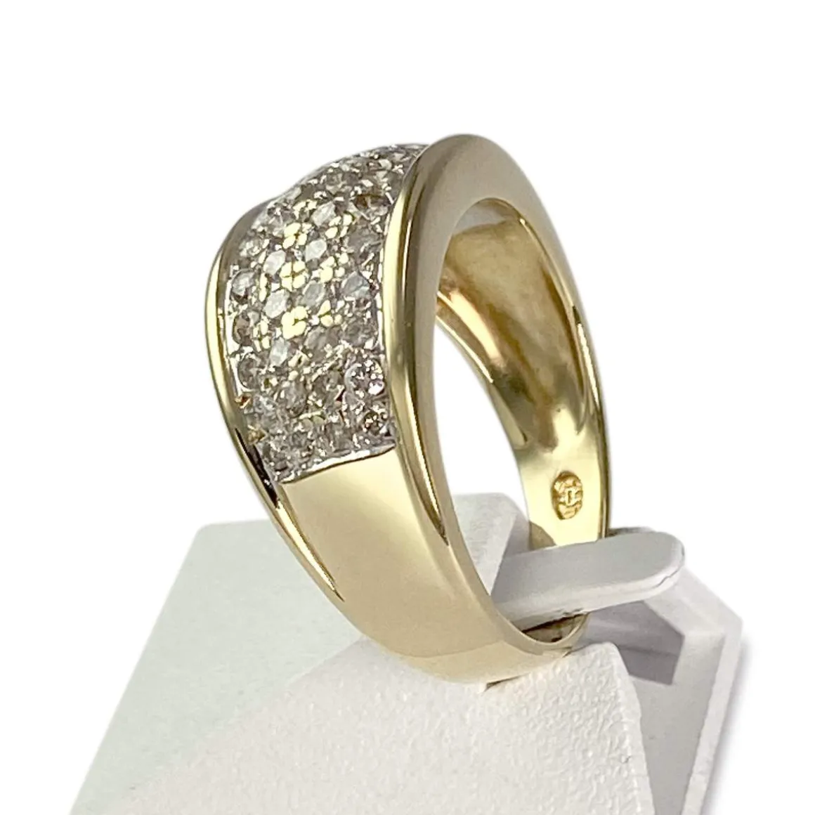 Bague d'occasion or 750 jaune diamant
