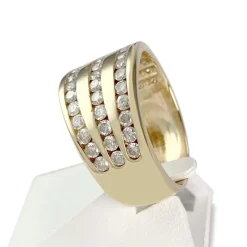 Bague d'occasion or 750 jaune diamants