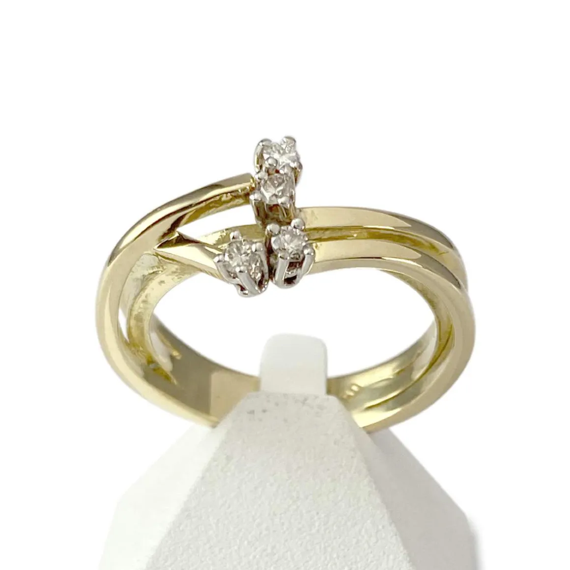 Bague d'occasion or 750 jaune diamants