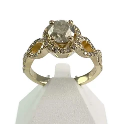 Bague d'occasion or 585 jaune diamants