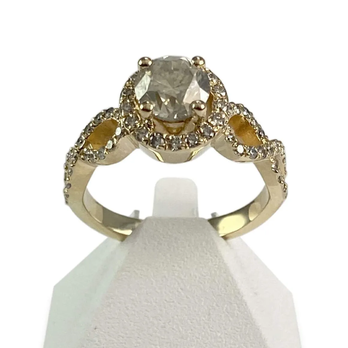 Bague d'occasion or 585 jaune diamants