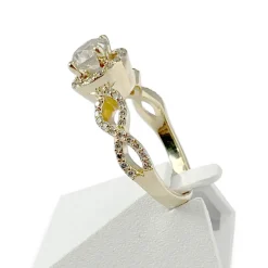Bague d'occasion or 585 jaune diamants
