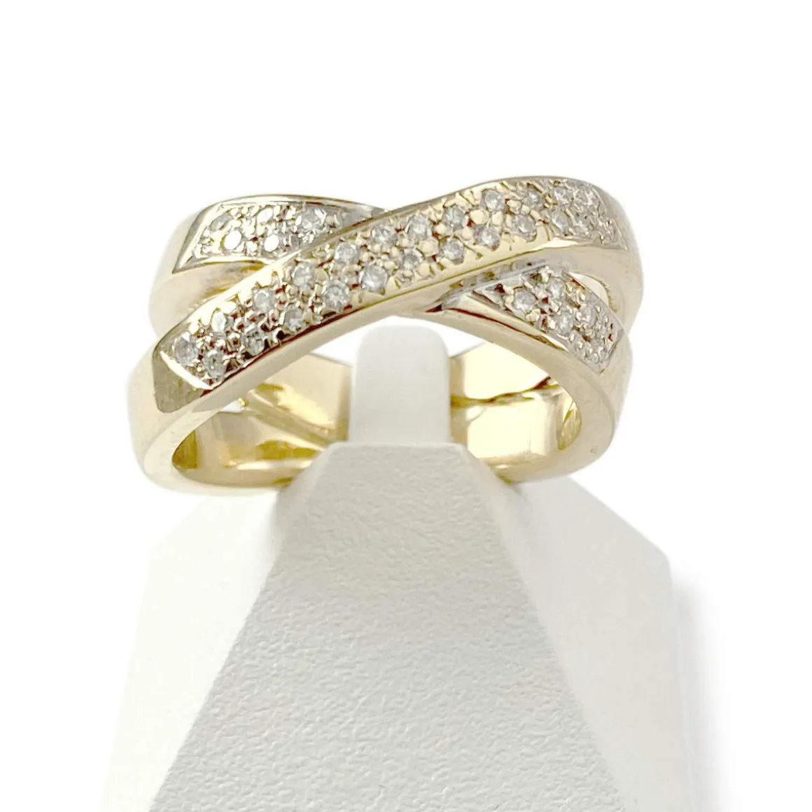 Bague d'occasion or 750 jaune diamants
