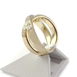 Bague d'occasion or 750 jaune diamants