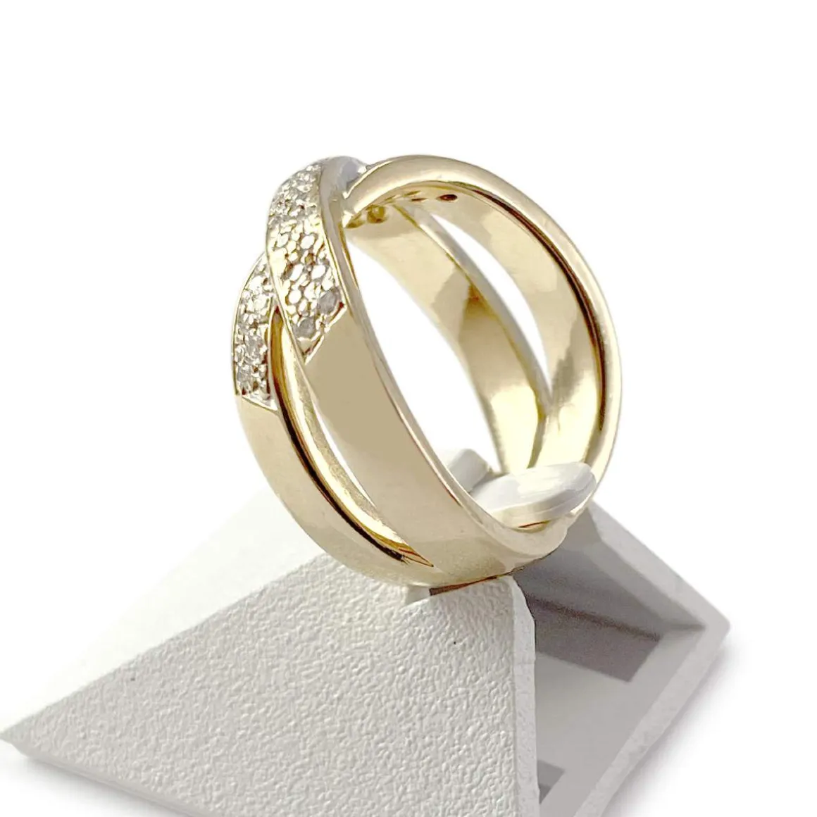 Bague d'occasion or 750 jaune diamants