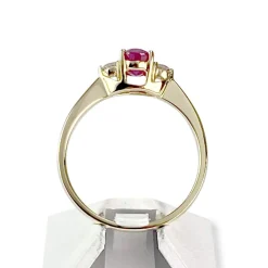 Bague d'occasion or 750 jaune diamants rubis