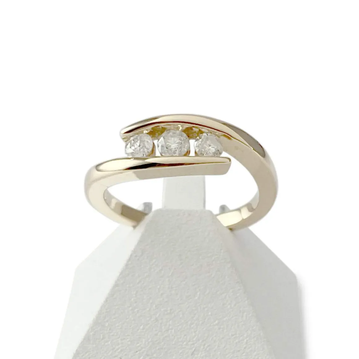 Bague d'occasion or 750 jaune diamants
