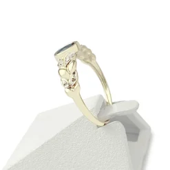 Bague d'occasion or 750 jaune diamants rubis