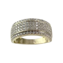 Bague d'occasion or 750 jaune diamant synthetique