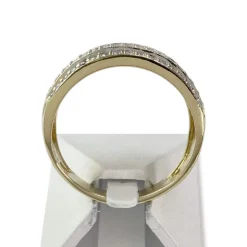 Bague d'occasion or 750 jaune diamant synthetique
