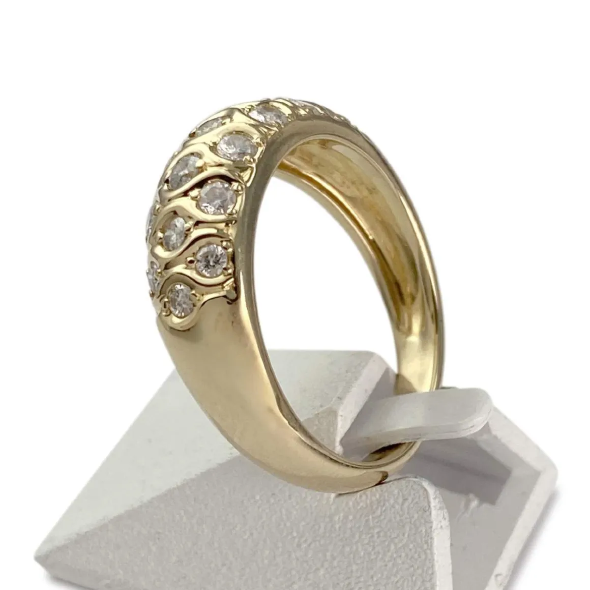 Bague d'occasion or 750 jaune diamants