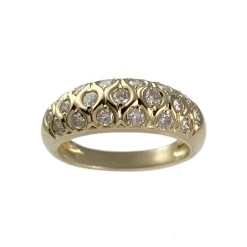 Bague d'occasion or 750 jaune diamants