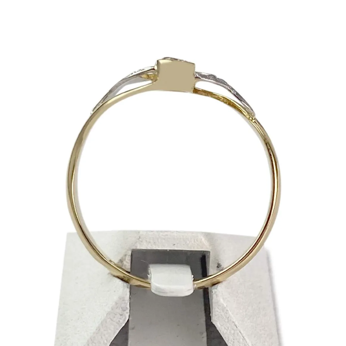Bague d'occasion or 750 jaune diamant saphir