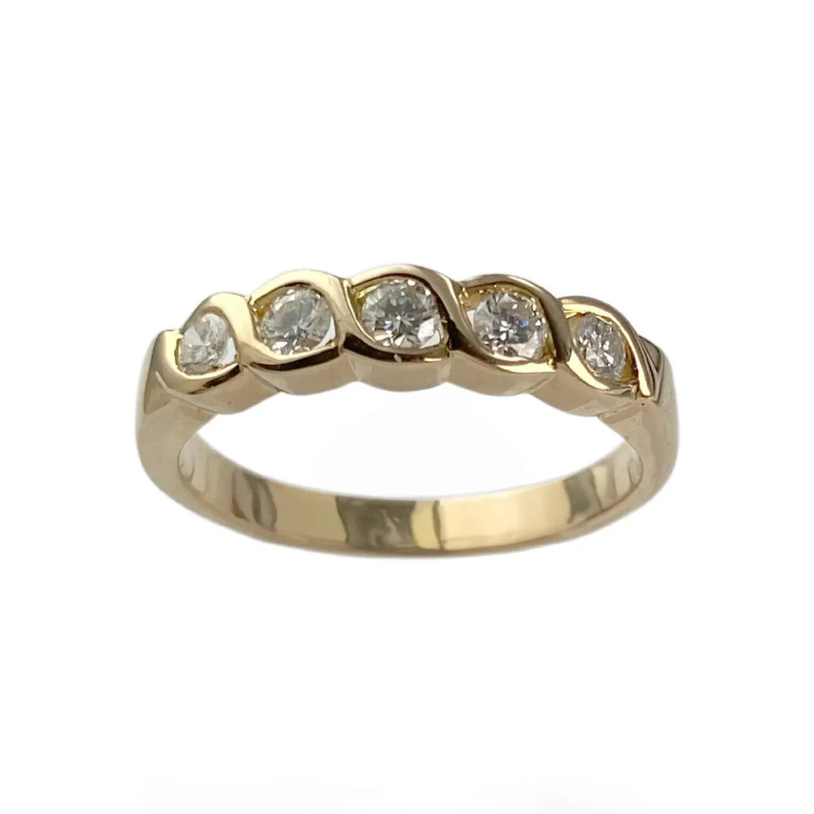Bague d'occasion or 750 jaune diamants