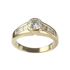 Bague d'occasion or 750 jaune diamants
