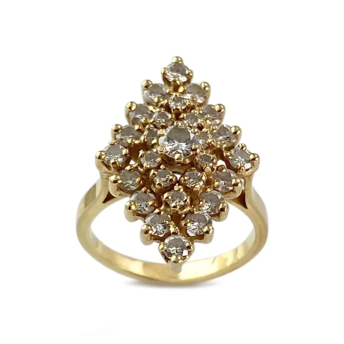 Bague d'occasion or 750 jaune diamants