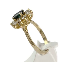 Bague d'occasion or 750 jaune diamant saphir