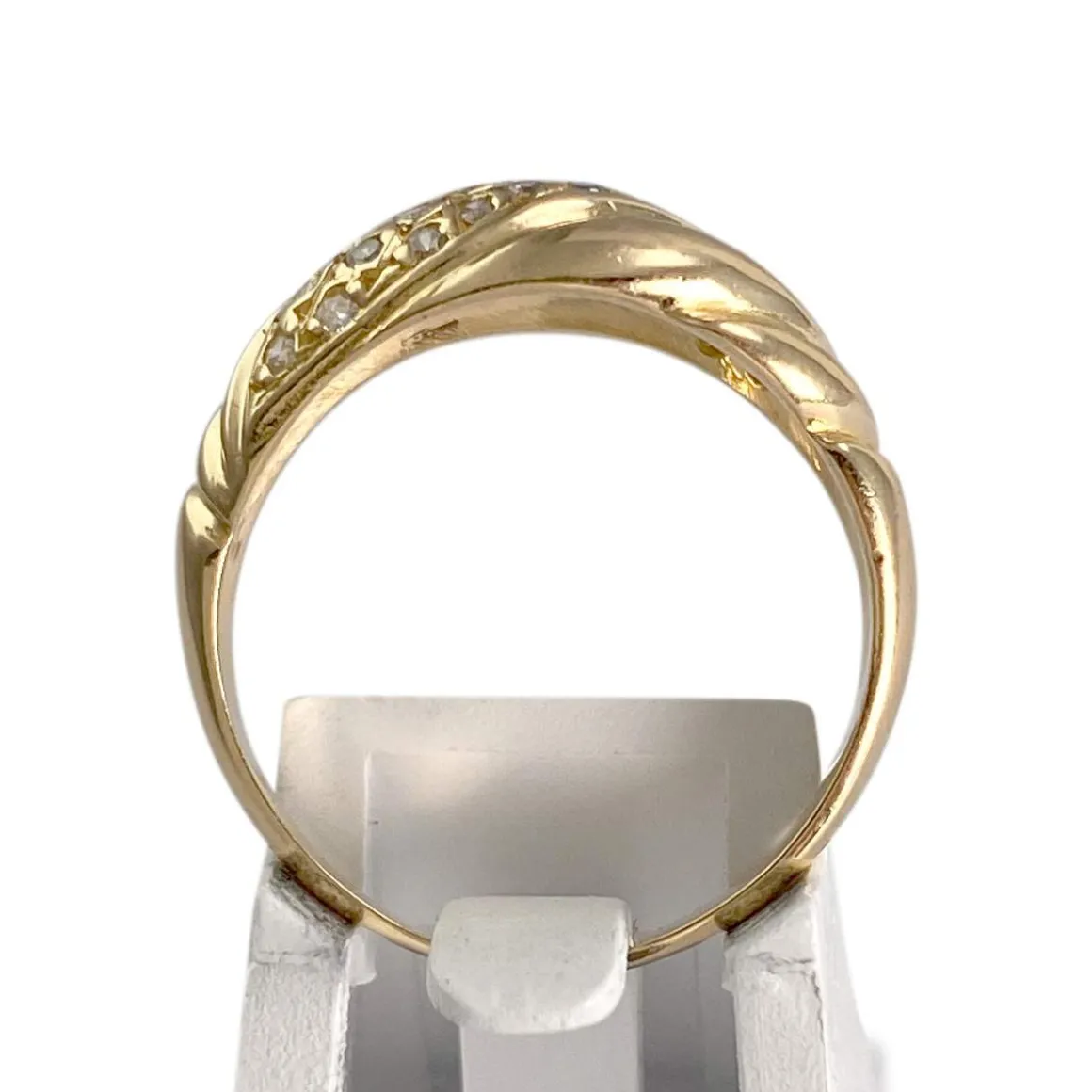 Bague d'occasion or 750 jaune diamants