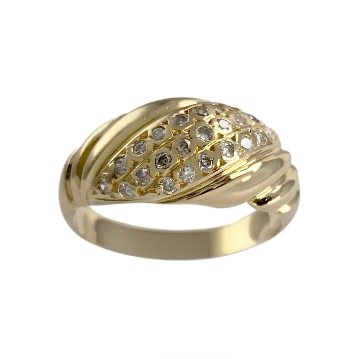 Bague d'occasion or 750 jaune diamants