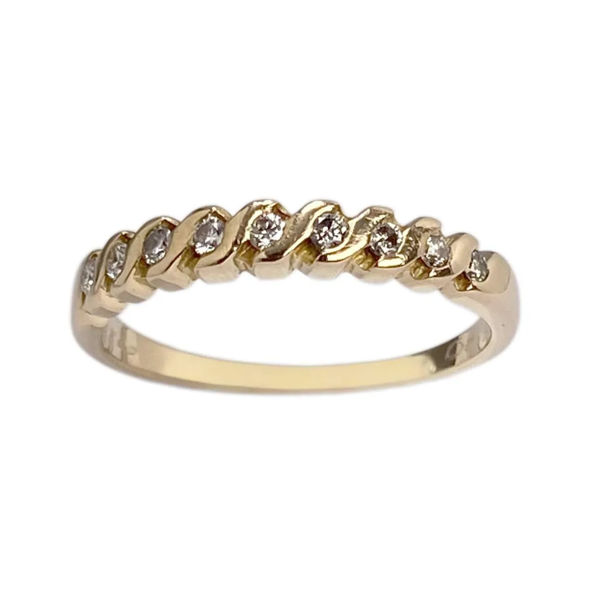 Bague d'occasion or 750 jaune diamant