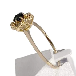 Bague d'occasion or 750 jaune diamant saphir
