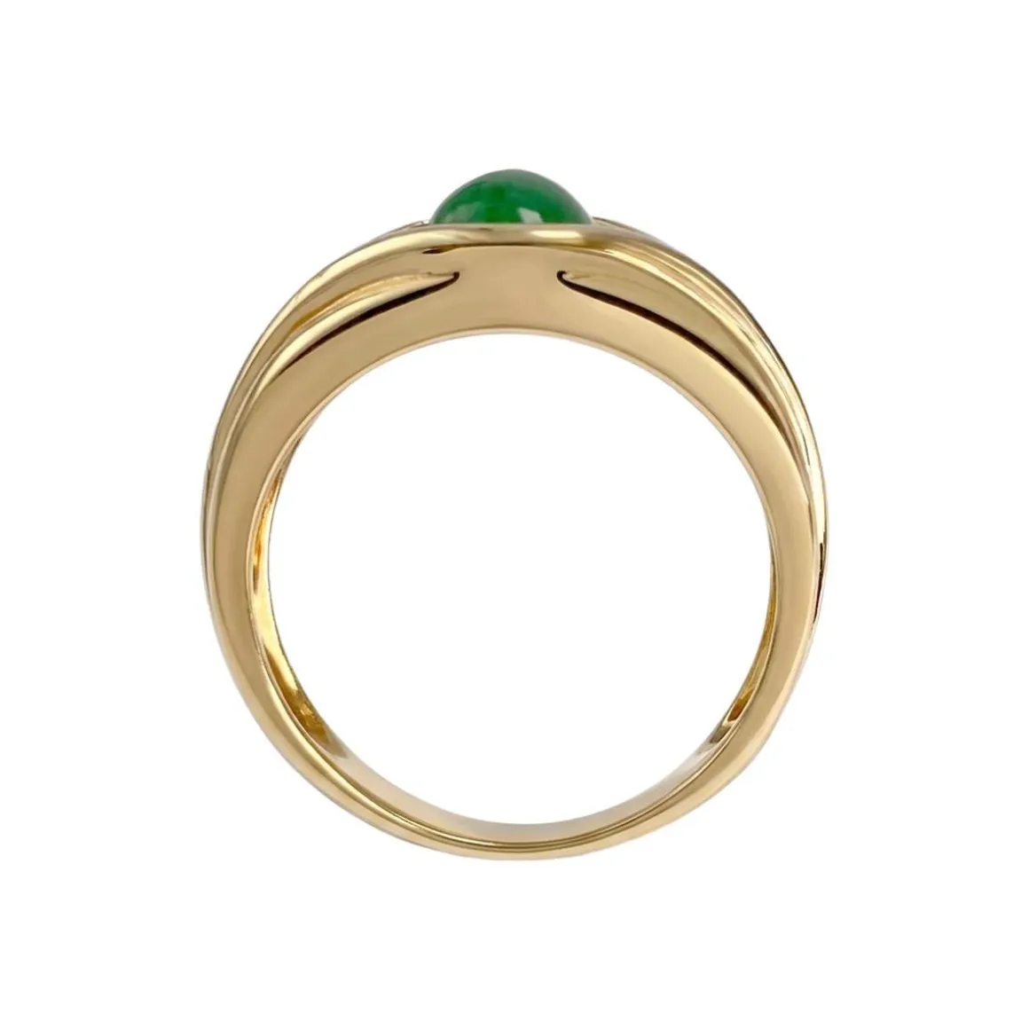 Bague d'occasion or 750 jaune diamant jade