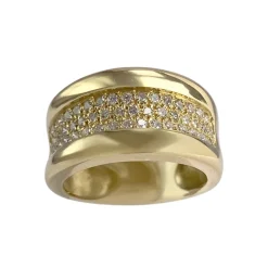 Bague d'occasion or 750 jaune diamants