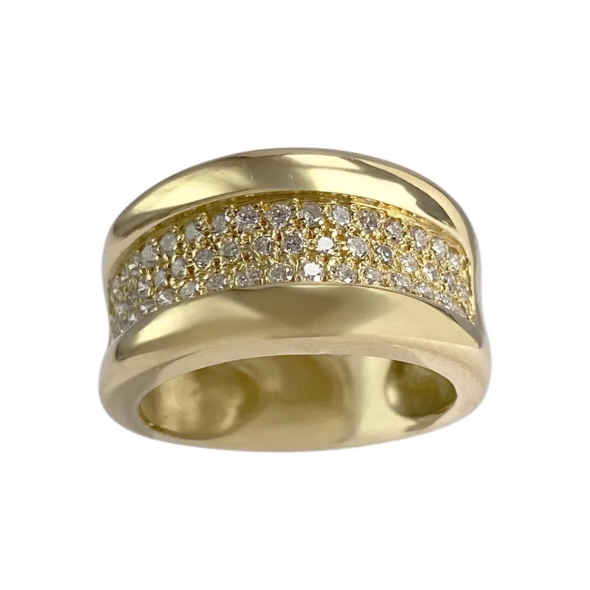 Bague d'occasion or 750 jaune diamants